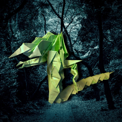 りょうすけ@組み立て折神工房Assembly Origami Workshopさんによる作品No.361「夜刀神」 23枚の折り紙