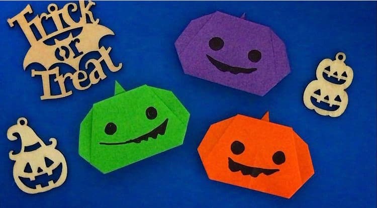 Oriya小町さんによるハロウィンパンプキンの折り紙
